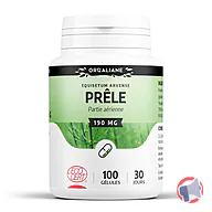 Rappel produit Orgaliane Gélules de Prêle Ecocert 190mg