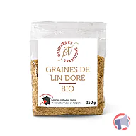 Rappel produit Origines et Traditions Graines de LIN DORE BIO en sachets de 250g