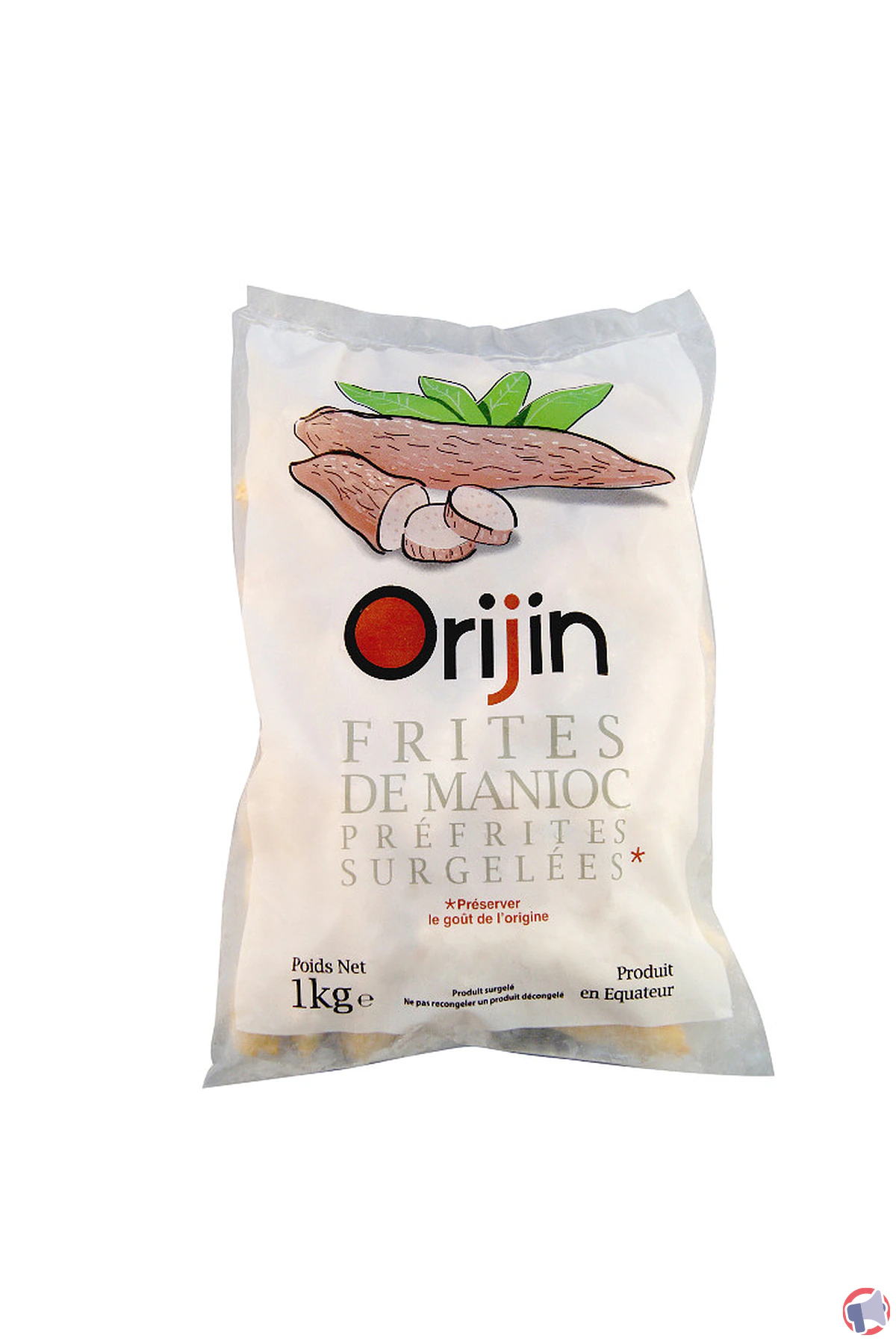 Rappel de produit : Frites de manioc précuites surgelées de la marque Orijin