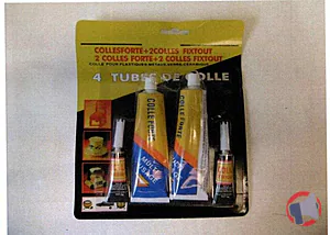 Rappel produit Paquet de 4 Tubes de colles(2 colles forte+ 2 colles fixtout)