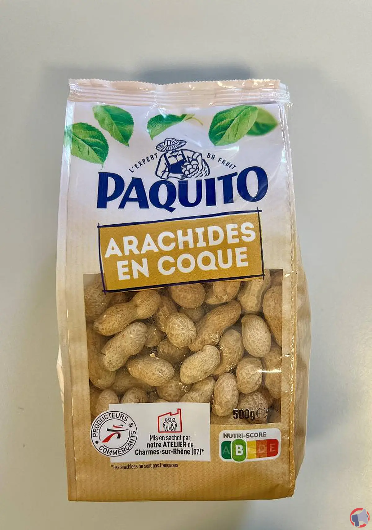 Rappel de produit : Arachides en coque 500g de la marque Paquito