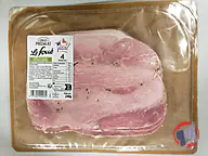 Rappel produit Le Foué jambon cuit supérieur aux 3 poivres 4 tranches 240 g Paul Predault (photo numéro 1)
