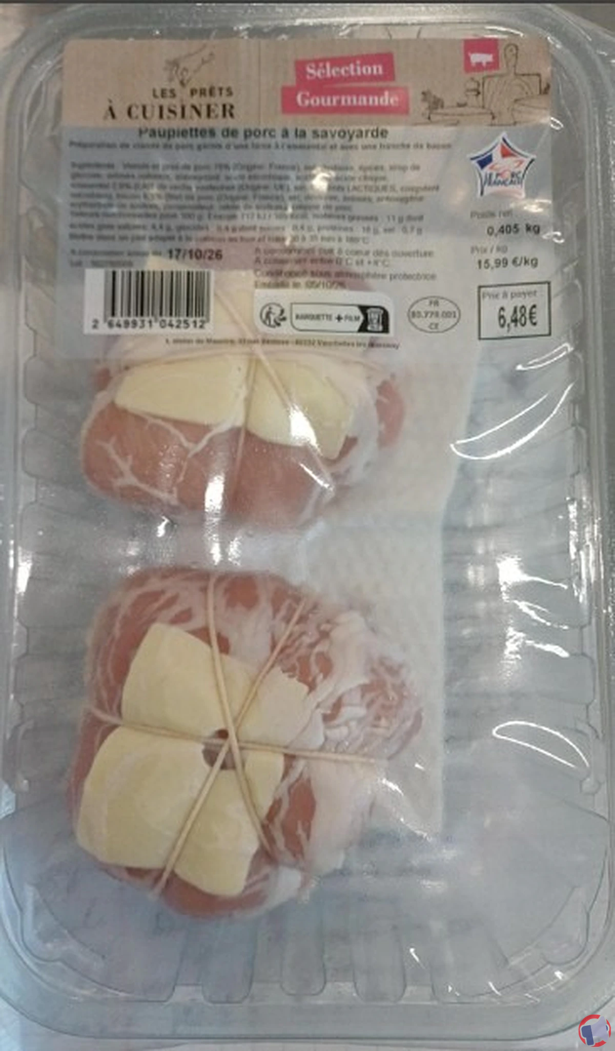 Rappel produit : paupiette et porc savoyarde – ce qu'il faut savoir et comment agir