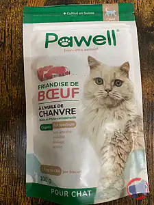 Rappel produit PAWELL Friandise Boeuf Chat 1.5mg de CBD PAWELL.CO