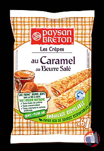 Rappel produit Les crêpes au Caramel au Beurre Salé - Diffusion DOM TOM (DROM COM) Paysan Breton