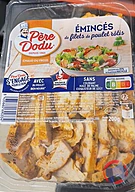 Rappel produit EMINCÉS DE FILET DE POULET RÔTIS PERE DODU (photo numéro 1)