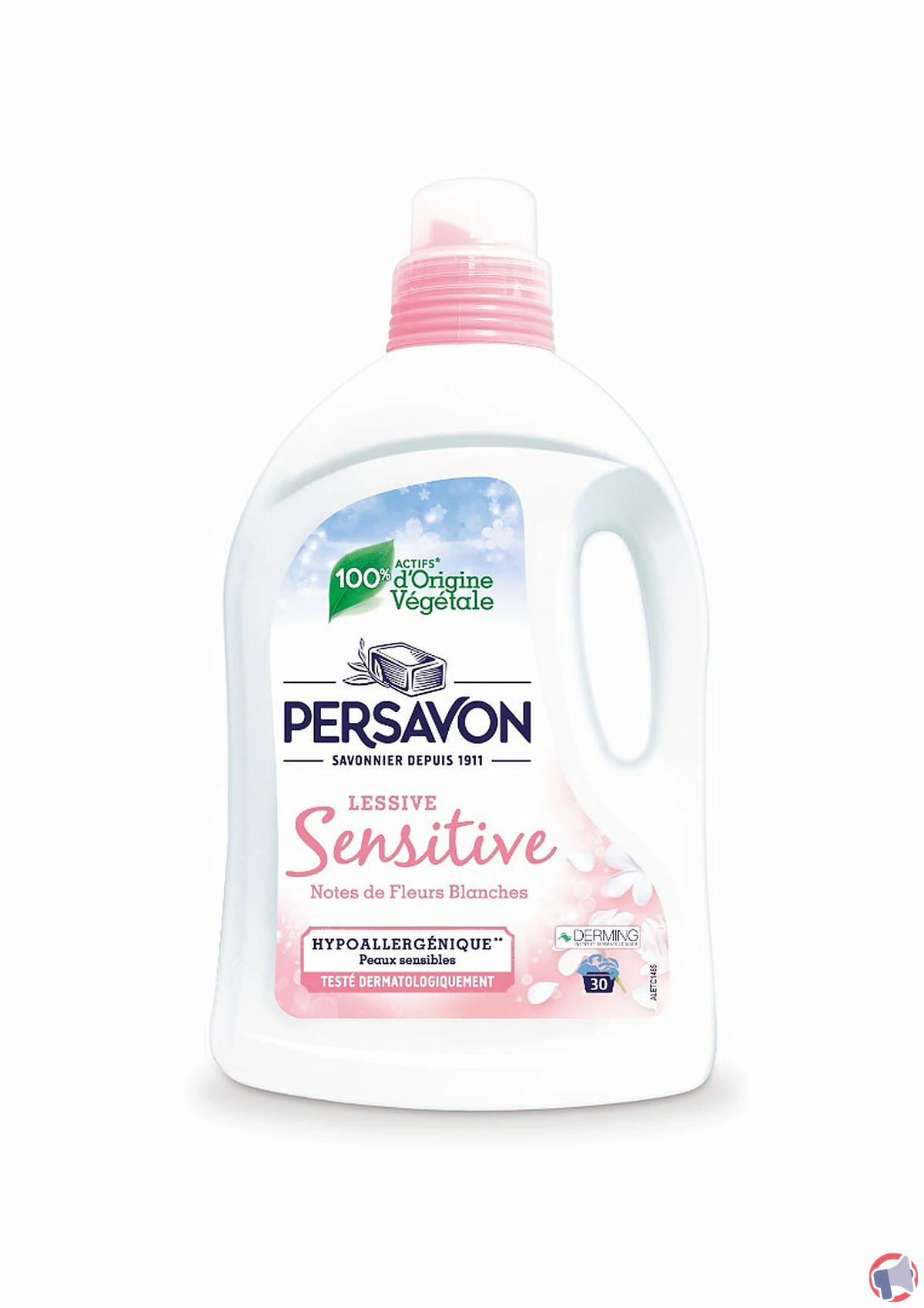 Rappel de produit : Lessive Sensitive Notes de Fleurs Blanches de Persavon