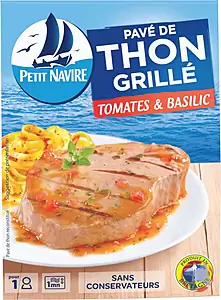 Rappel produit Pavé de thon grillé tomates et basilic PETIT NAVIRE