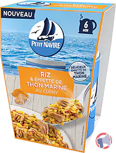 Rappel produit Riz & Emietté de thon mariné au curry PETIT NAVIRE