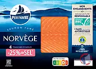 Rappel produit Saumon fumé Norvège - 25% de sel 4T minimum 120g Petit Navire
