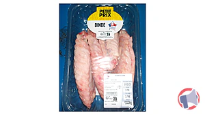 Rappel produit AILERON DE DINDE SOUS ATM PETIT PRIX