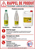 Rappel produit PETROLE SERVICES PETROLE SERVICES (photo numéro 1)