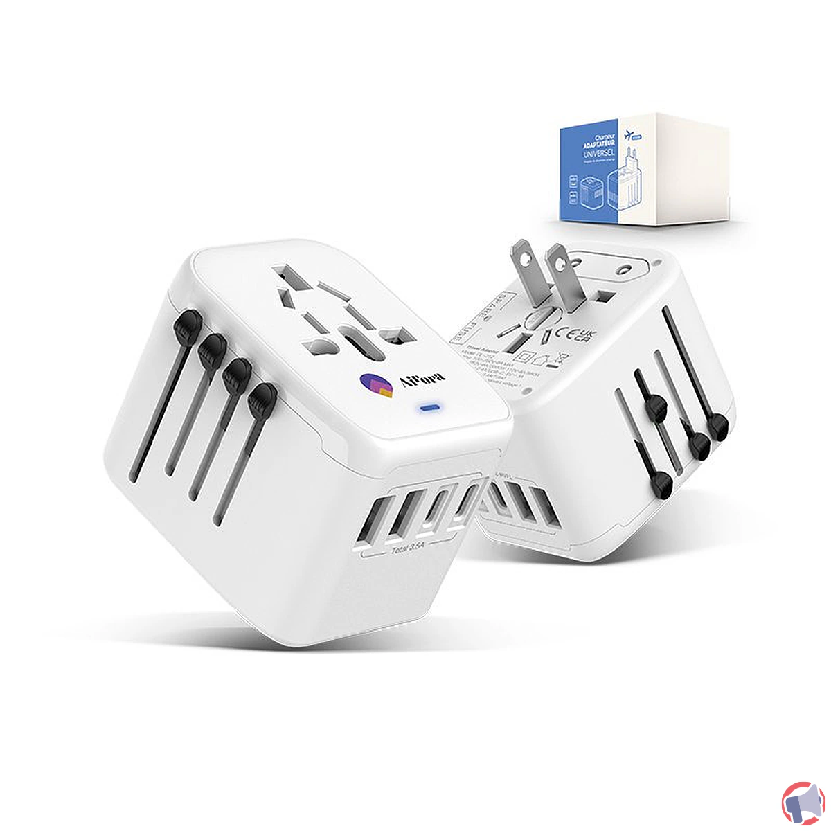 Rappel de produit : chargeur adaptateur universel de voyage PI DESIGN
