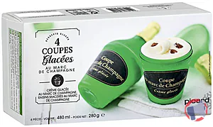 Rappel produit 4 coupes glacées au Marc de Champagne PICARD