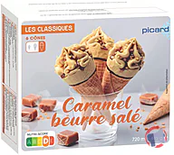 Rappel produit 6 CONES CARAMEL BEURRE SALE PICARD (photo numéro 1)