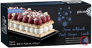 Rappel produit BÛCHE GLACÉE FAÇON MILLEFEUILLE FRUITS ROUGES – VANILLE PICARD