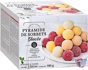 Rappel produit PYRAMIDE DE SORBETS GLACÉE PICARD