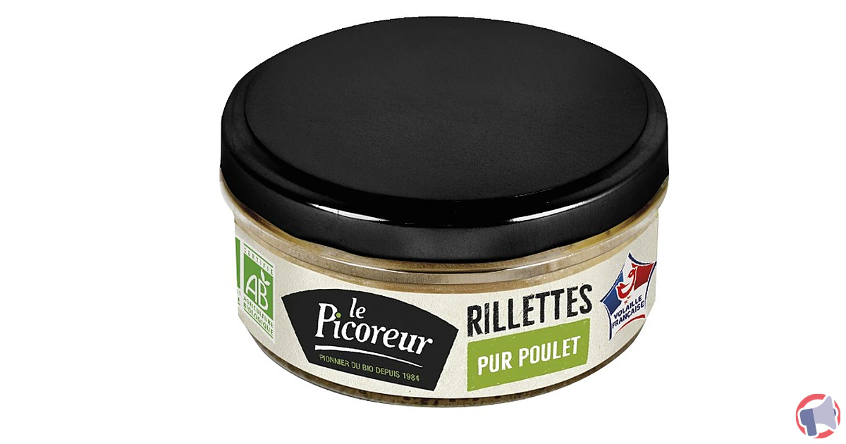 Rappel du produit picoreur verrine rillette poulet bio 120g
