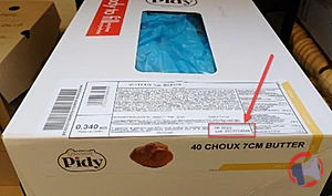 Rappel produit 40 choux 7cm au beurre PIDY