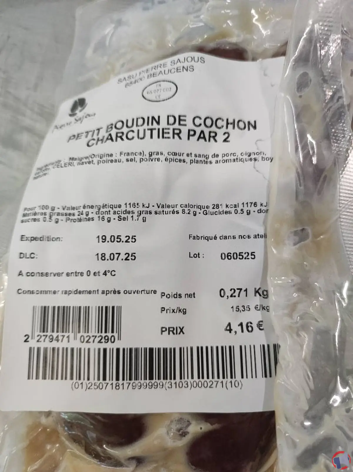 Rappel de produit : boudin de porc Pierre Sajous en raison de la présence de Listeria