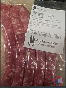 Rappel produit Chipolatas de cochon charcutier Pierre Sajous