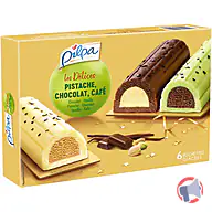 Rappel produit Bûchettes PILPA Les Délices Pistache, Chocolat, Café x6 PILPA (photo numéro 1)