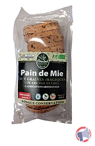 Rappel produit Pain de mie graines magiques lin, courge et chia Pinabel