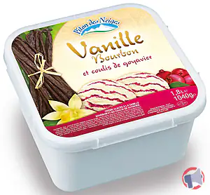 Rappel produit Bac 1.8L Piton des Neiges vanille bourbon et coulis de Goyavier PITON DES NEIGES