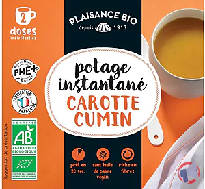 Rappel produit POTAGE INSTANTANÉ BIO CAROTTE CUMIN PLAISANCE BIO