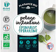 Rappel produit POTAGE INSTANTANÉ BIO ÉPINARDS SPIRULINE PLAISANCE BIO