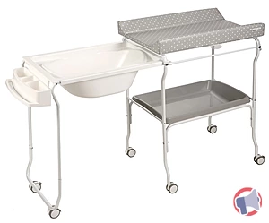 Rappel produit Table à langer avec baignoire extensible LIV PLASTIMYR
