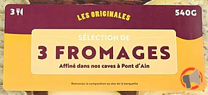 Rappel produit Plateau Les Originales 540g assortiment de 3 fromages pour raclette