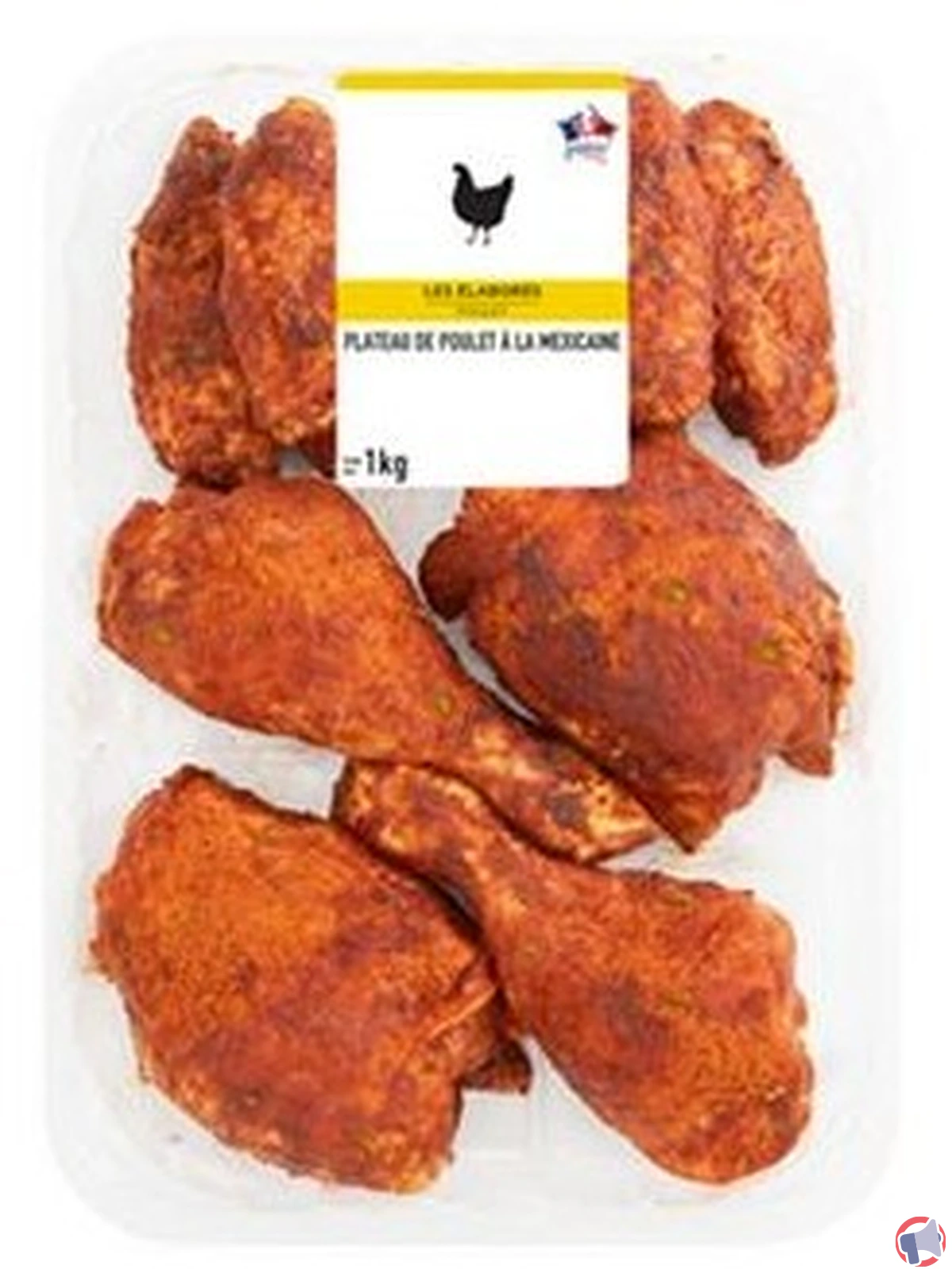 Rappel produit : plateau poulet mexicain 1 kg