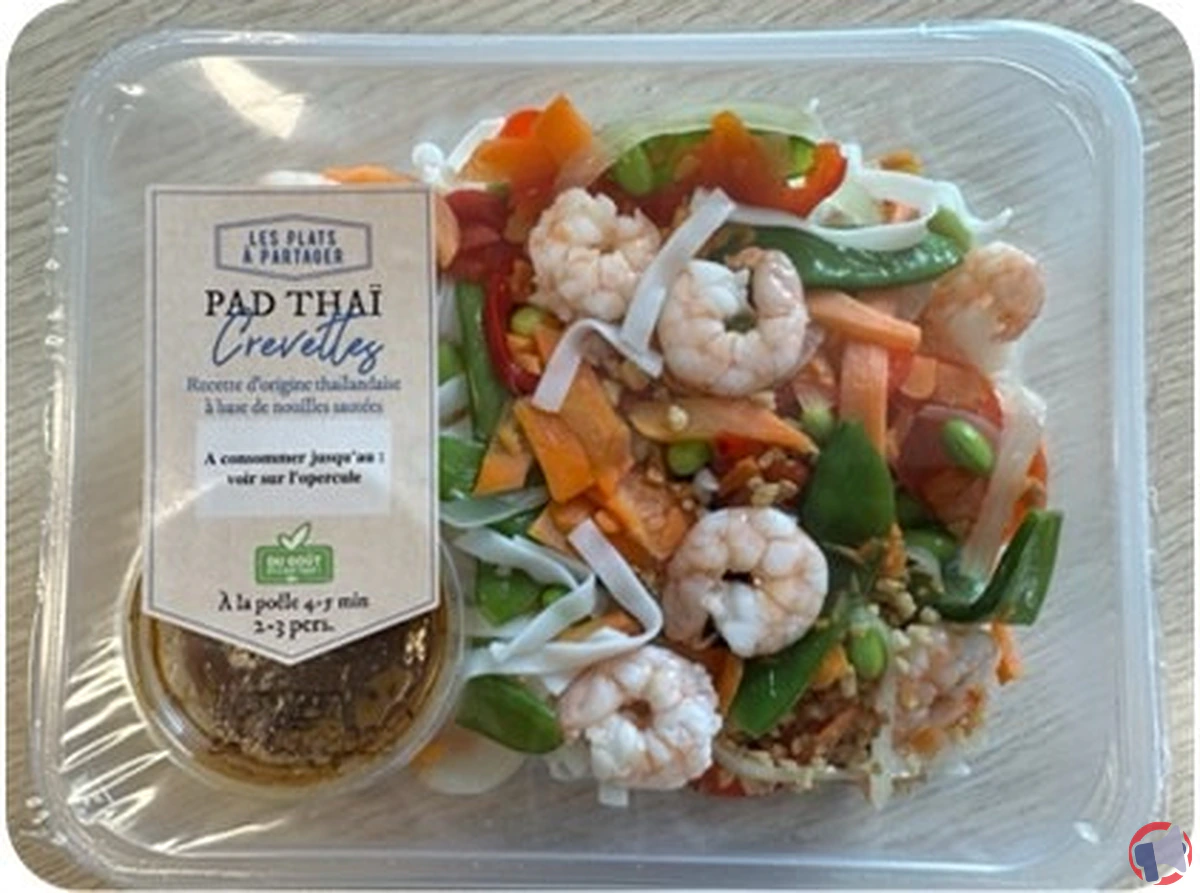 Rappel de produit : Pad thai crevettes de la marque Les plats à partager