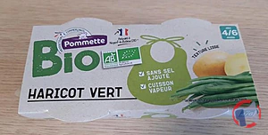 Rappel produit Pot Haricots Verts 2x120g - Pommette Bio Pommette