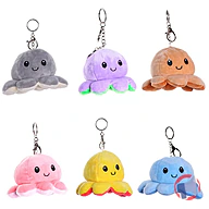 Rappel produit Porte-clé poulpe octopus - mood flip octopus, 3inch plush keychain decoration, handbag charm, backpack pendant, couple keychain (photo numéro 1)