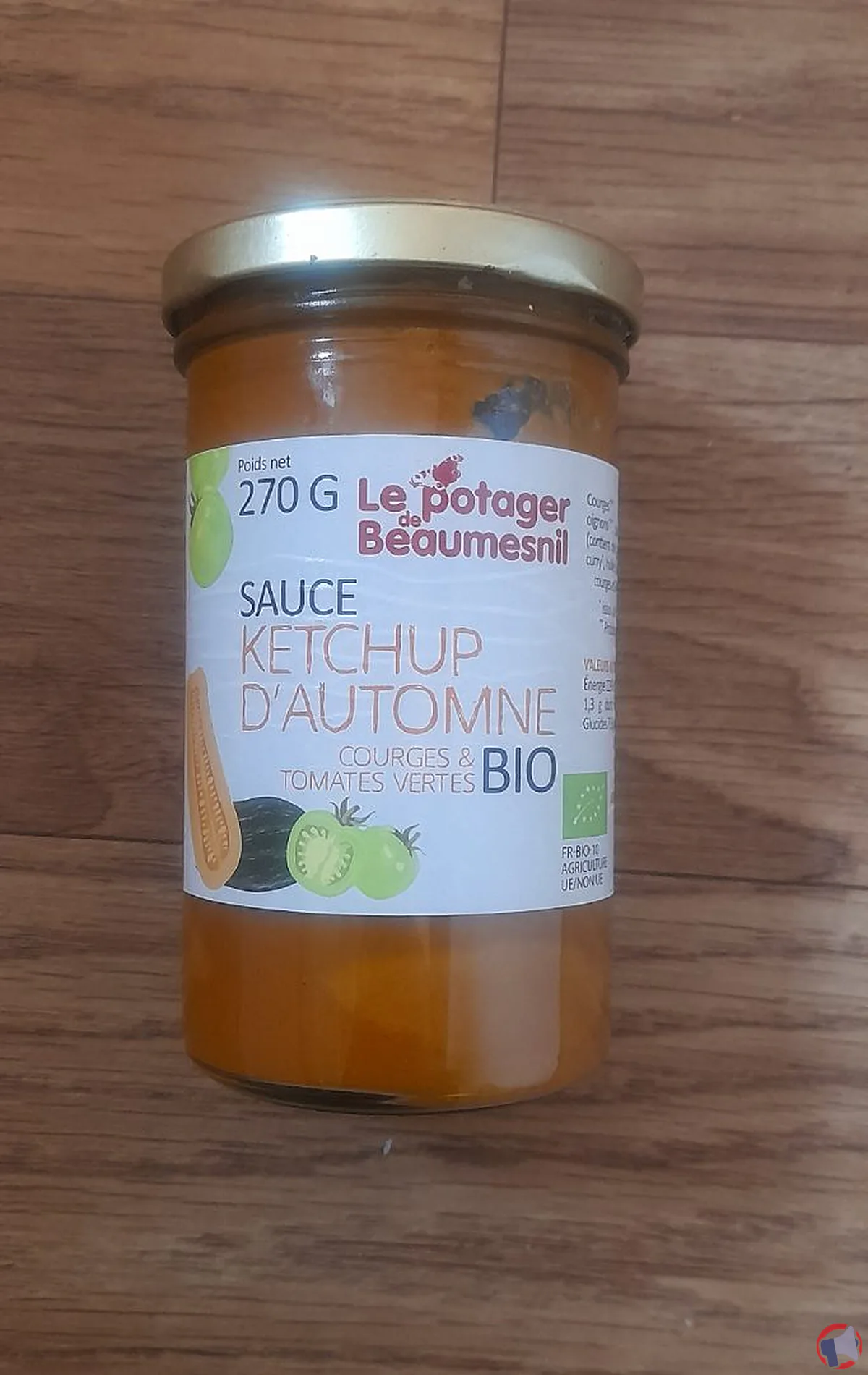 Rappel de produit : sauce ketchup d'automne Courges & tomates vertes Bio