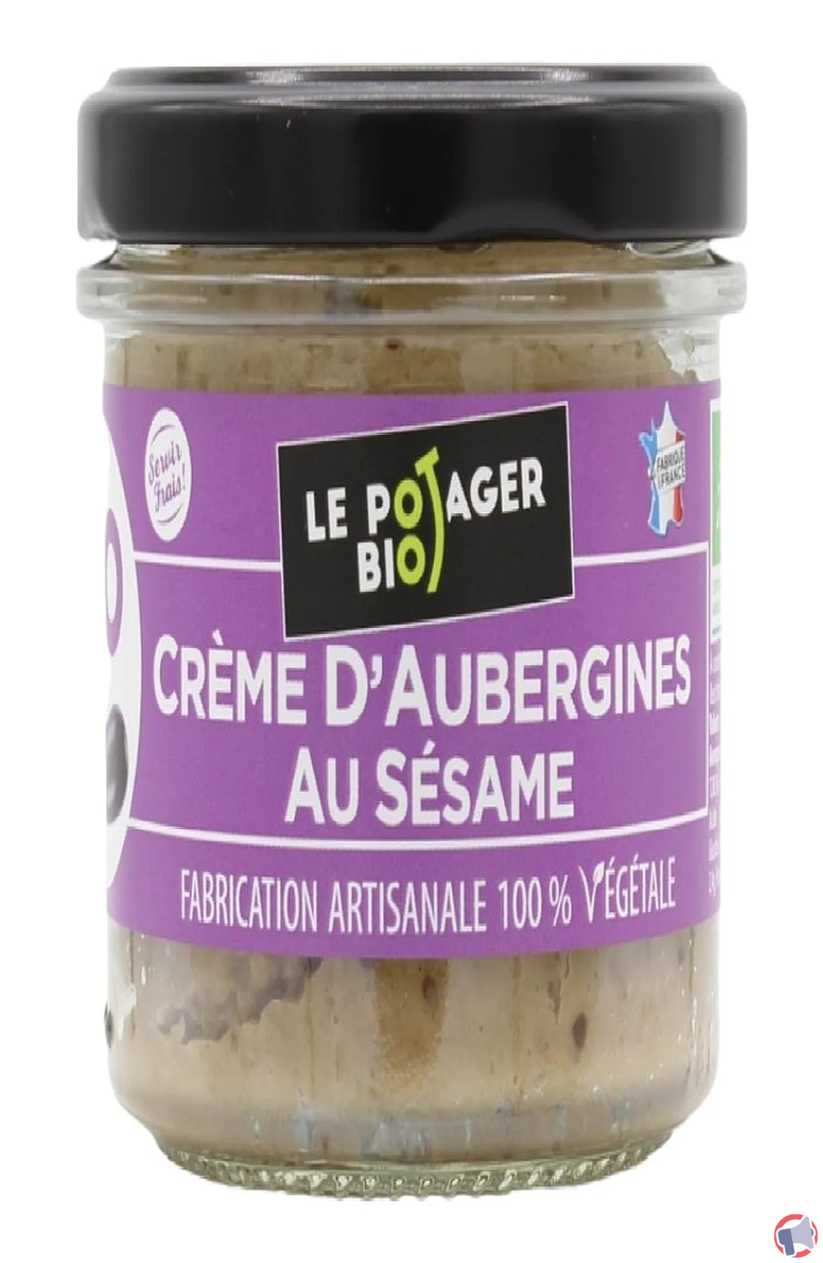 Rappel de produit : crème d'aubergines 190g de la marque Le Potager Bio