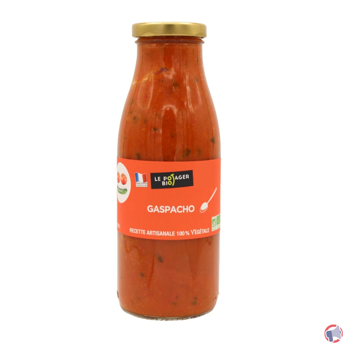 Rappel de produit : gaspacho 'le potager bio' en raison de défauts d'étanchéité