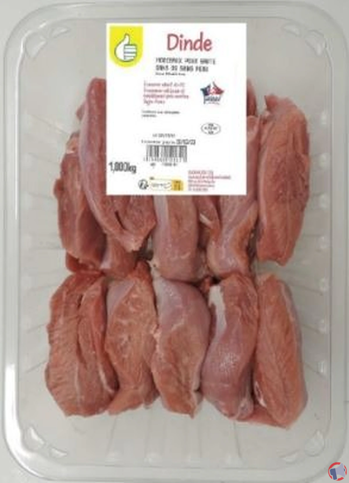 Rappel de produit : Pouce rappelle des barquettes de dinde pour risque de listeria