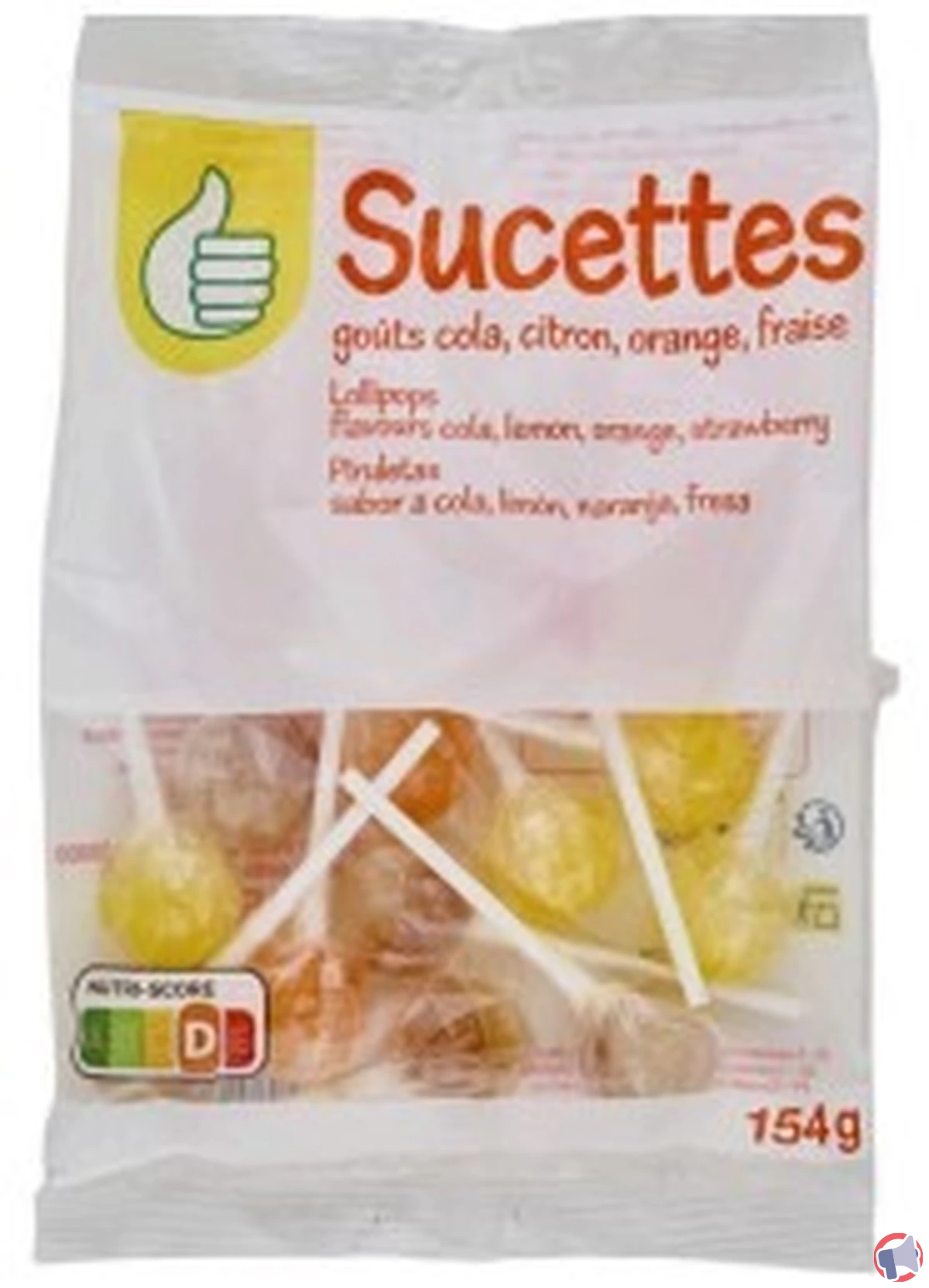 Rappel de sucettes en sachet « pouce » (154 g) : que faire si vous en avez à la maison ?
