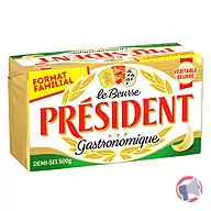 Rappel produit beurre demi -sel format 500g PRESIDENT (photo numéro 1)