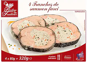 Rappel produit 4 Tranches de saumon farci, surgelées Privilège du Traiteur