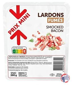 Rappel produit Lardons fumés PXM 200g Prix Mini