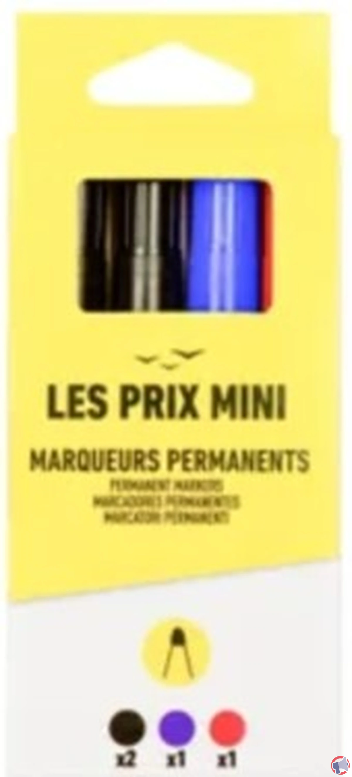 Rappel de marqueurs permanents Prix Mini en raison de la présence de méthanol