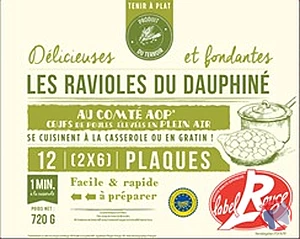 Rappel produit Ravioles du dauphiné IGP LABEL ROUGE 720 gr Produit du Terroir
