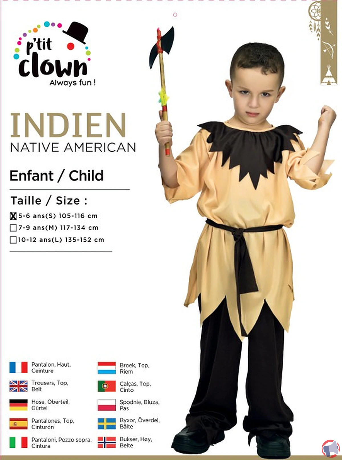 Rappel : p’tit clown indien native american (5-6 ans), que faire ?