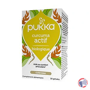 Rappel produit Curcuma Actif Biologique (30 gélules) PUKKA