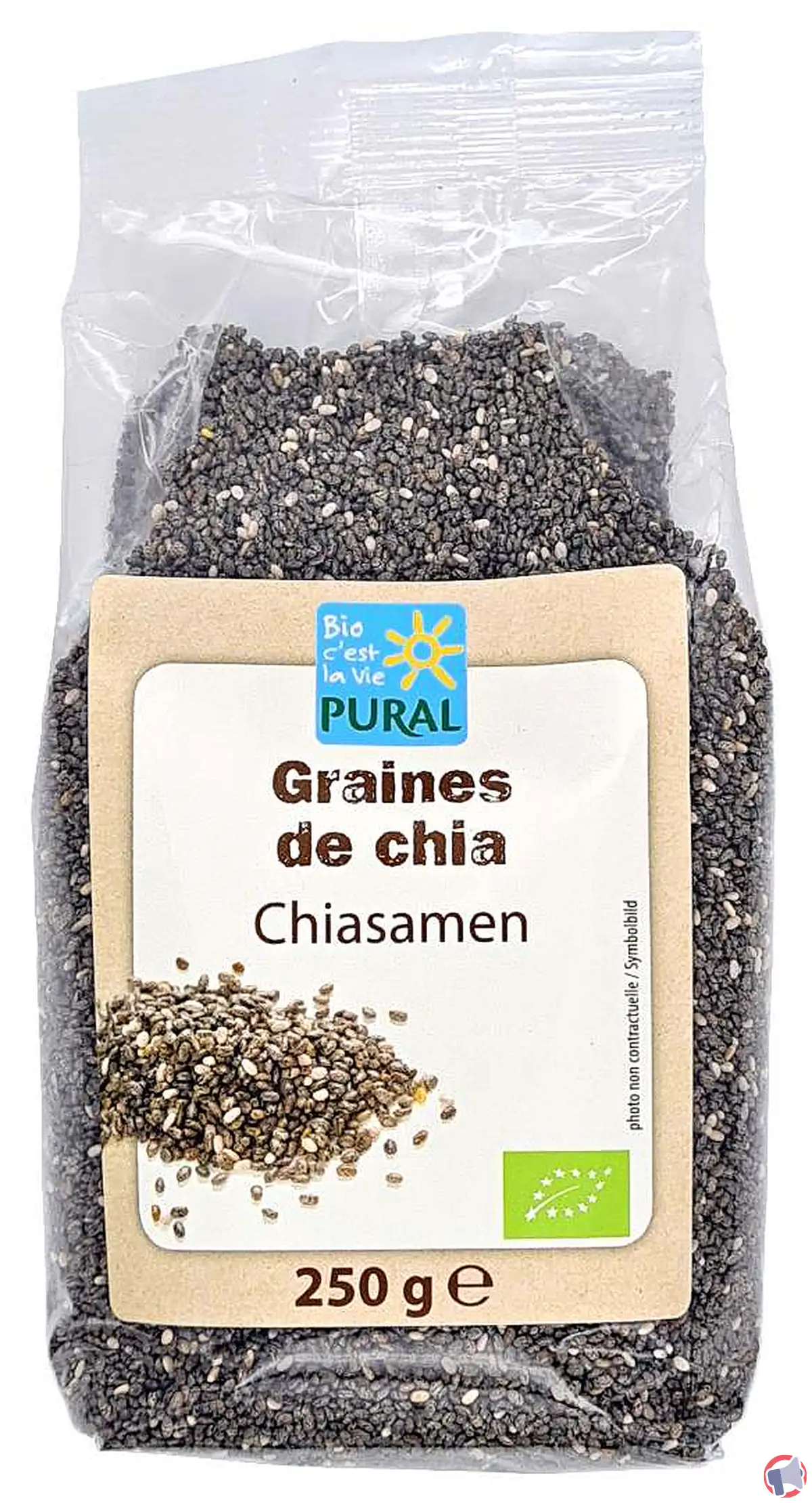 Rappel de produit : Graines de chia de la marque Pural pour présence d'oxyde d'éthylène