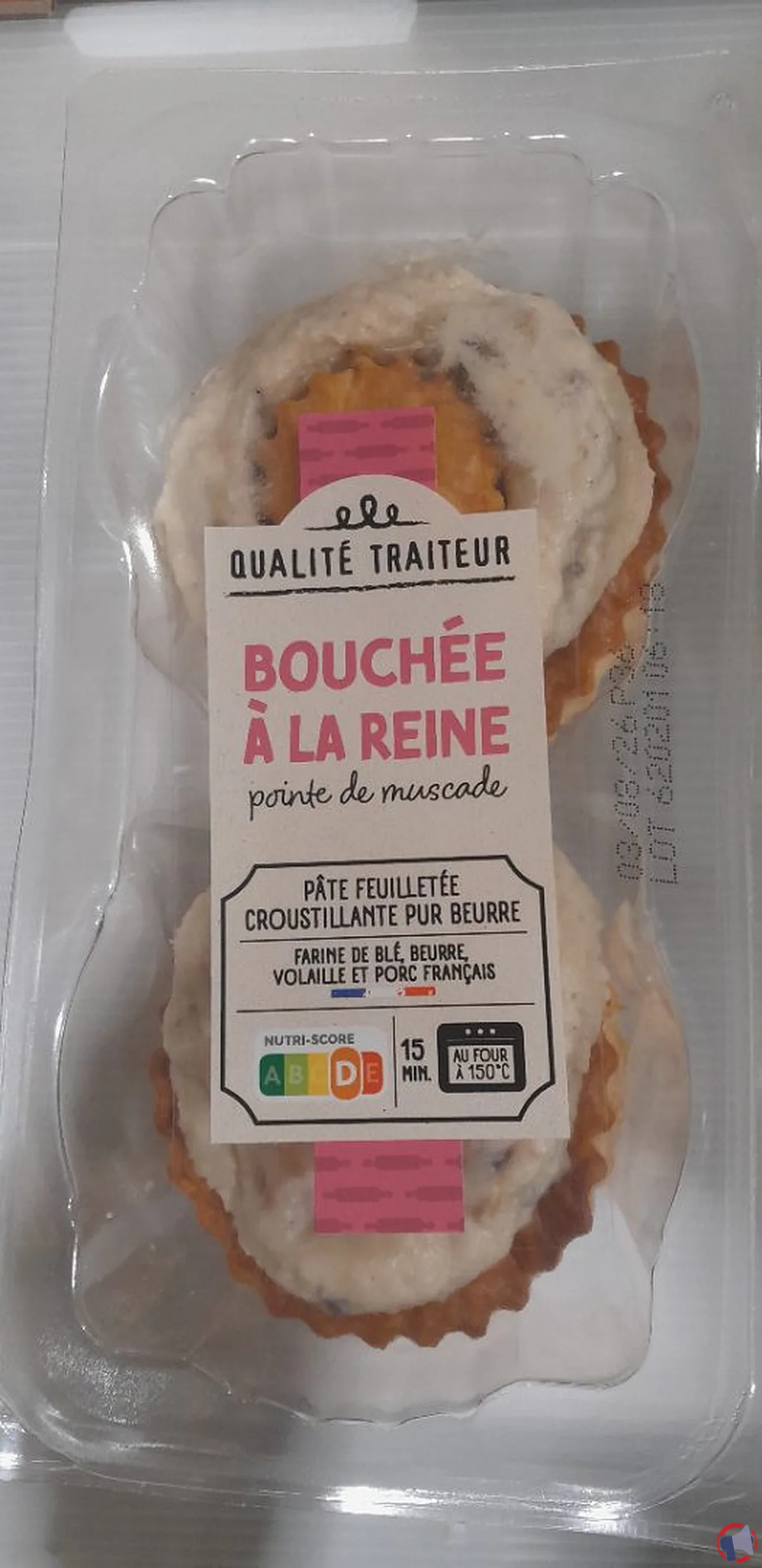 Rappel qualité traiteur : bouchée reine, ne pas consommer en cas de suspicion